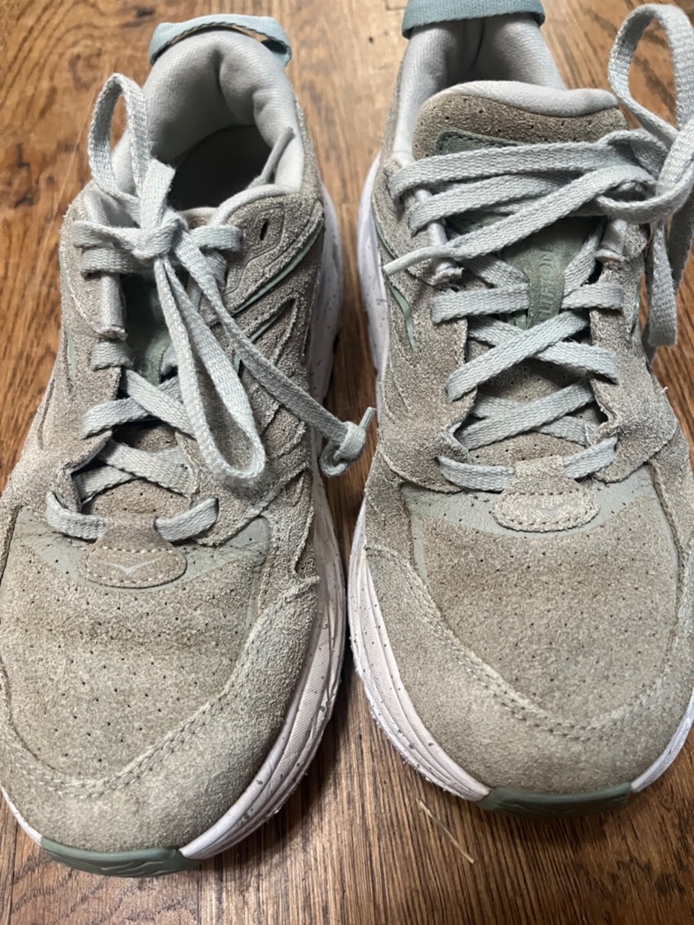 HOKA ONE ONE U Clifton L Suede Pale MauveSneaker Trainer size 8